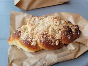 Amazing challah bread at Zaczyn in Krakow