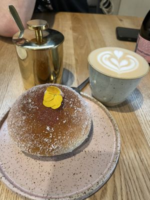 Pączek and coffee   at Zaczyn in Krakow