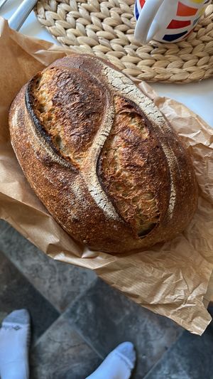 Rye and wheat sourdough loaf   at Zaczyn in Krakow