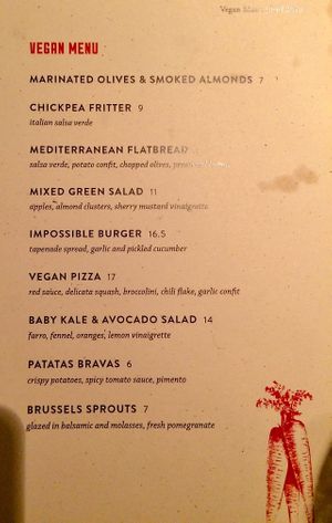 Menu at Hook and Ladder in Sacramento