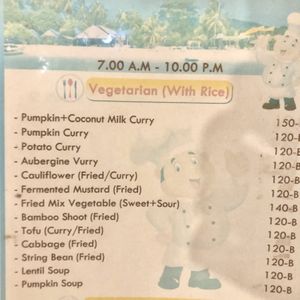 menu - vegetarian   at Forever Restaurant in Koh Lipe