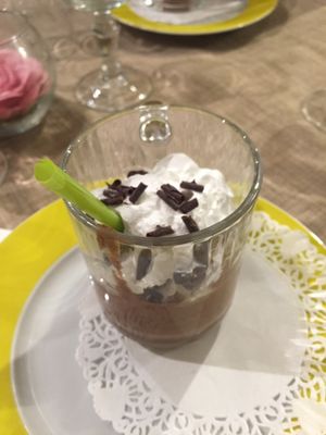 Aquafaba chocolate mousse at Sous un Ciel d'Italie in Riedisheim