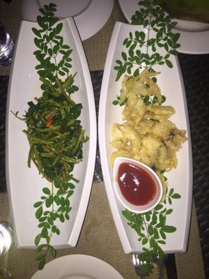 Legumes thai / onions fries at Hillside Village and Saki Restaurant in Siquijor