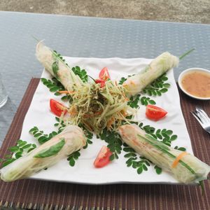 Red pepper roll at Hillside Village and Saki Restaurant in Siquijor