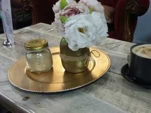 Bucket of coffee   at Petals & Pinecones in Atherton