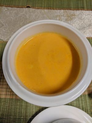 Pumpkin soup at Hoa Nghiem in Hue