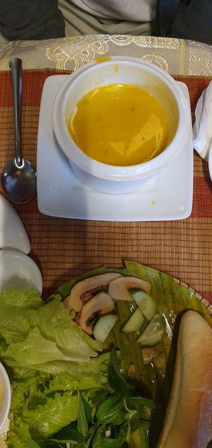 Pumpkin soup at Hoa Nghiem in Hue