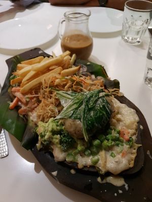 Vegan sizzler at Aharveda Restaurant in Mumbai