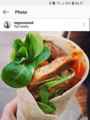 Oumph not-chicken wrap. at The Falafia in Hull