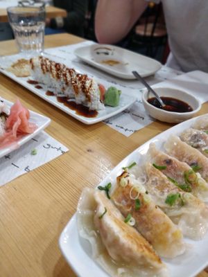 Vegan dumblings at Dareshasu in Tenerife