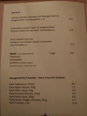 Dessert of 04.11.2020 at Karls Kraut in Luzern