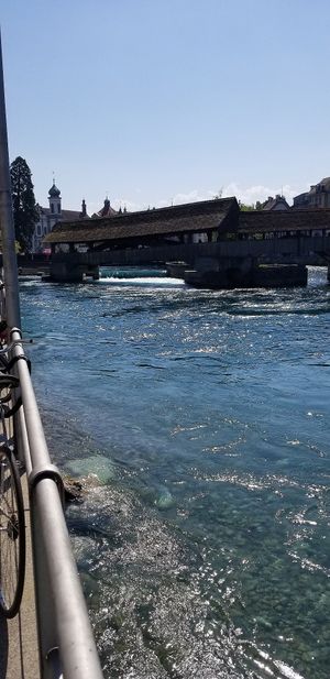 View from outside eating area. at Karls Kraut in Luzern