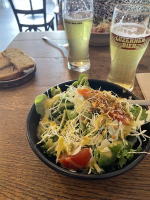 Salad before main course   at Karls Kraut in Luzern