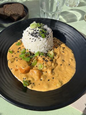 Curry with rice  at Karls Kraut in Luzern