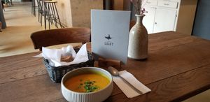 Pumpkin soup at Karls Kraut in Luzern