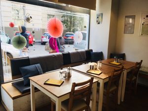 Interior, small but very cozy.  at Anni's Bröselei in Vienna