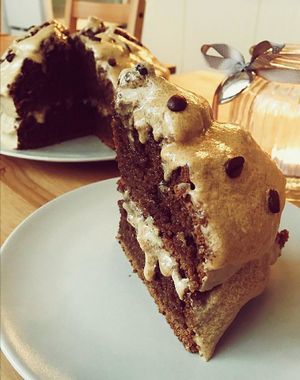 Our Irish Coffee cake with a little touch of Whisky :) at Anni's Bröselei in Vienna