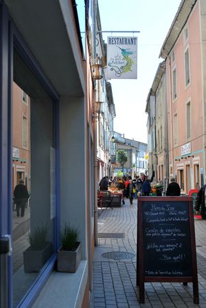 Front shop, in the main pedestrian street of the city. at La Part du Colibri in Crest