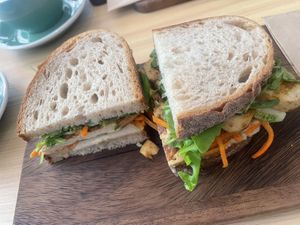 Tofu sandwich sourdough   at Knead in Hong Kong Island