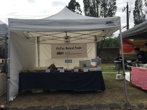 Greek food stall at Vegan Market of Melbourne in St Kilda