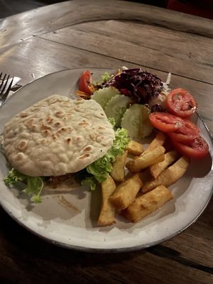 tempe burger  at Dragonfly Cafe in Ubud