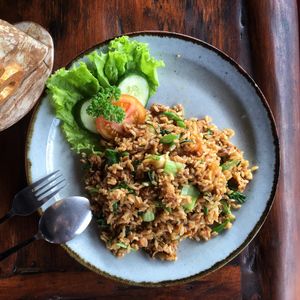Vegan nasi goreng at Dragonfly Cafe in Ubud