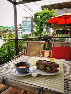 soup + sandwich at Homemade Burgers and Sandwiches in Koh Samui