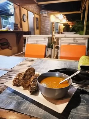 soup + bread at Homemade Burgers and Sandwiches in Koh Samui