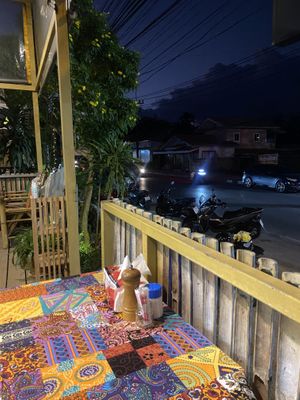 Table and road   at Homemade Burgers and Sandwiches in Koh Samui