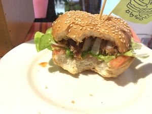 vegan burger  at Homemade Burgers and Sandwiches in Koh Samui