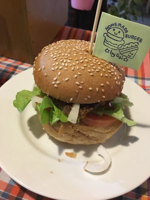 Vegan burger  at Homemade Burgers and Sandwiches in Koh Samui