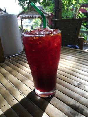 Thai tea at Homemade Burgers and Sandwiches in Koh Samui