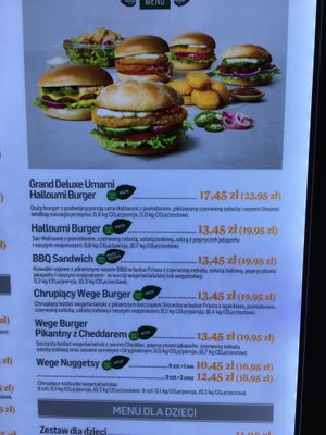 Veg / vegan options  at MAX in Wroclaw