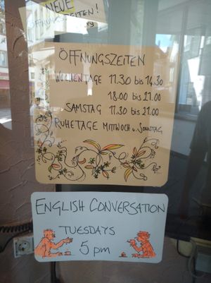 Opening hours (Saturday hours will change similar to weekday hours I was told, search on google for the real opening hours: "Ravensburg Mandala vegan") at Mandala in Ravensburg