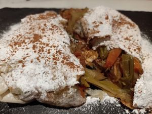 Delicious stuffed dough at Al-Zahra in Ronda