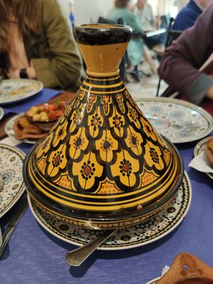 Covered Vegan Tajin with vegetables at Al-Zahra in Ronda
