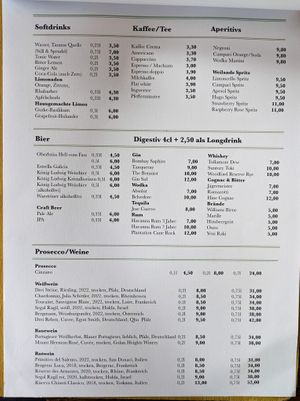 Menu page at Weilands Wellfood at Weilands Wellfood in Berlin