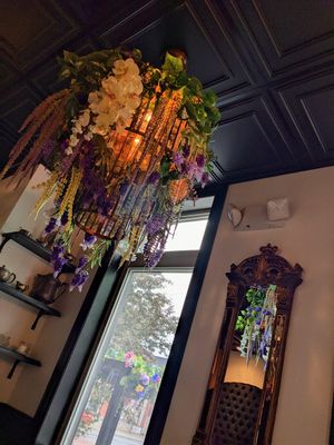 This place is resplendent with silk flowers at The Vanitea Room in Ottawa