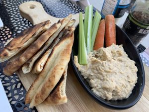 Hummus at Rooster Fish Brewing Pub in Watkins Glen