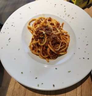 Lentil pasta at Alive in Barcelona