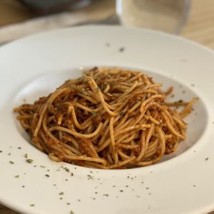 Pasta a la boloñesa (menú) at Alive in Barcelona