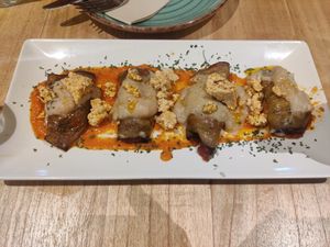 Eggplant Rolls at Alive in Barcelona