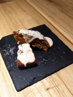 Carrot cake at Alive in Barcelona