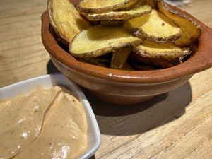 Patates braves #Veganuary at Alive in Barcelona