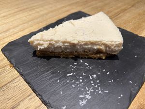 Cheesecake de llimona  #Veganuary at Alive in Barcelona