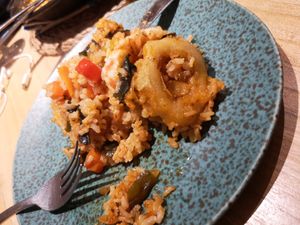 Vegan paella at Alive in Barcelona