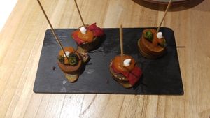 Montaditos de patata at Alive in Barcelona