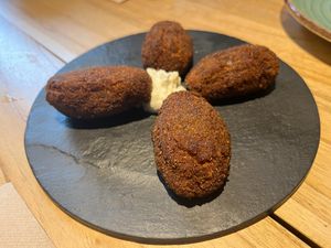 Croquetas caseras de setas (Mushroom Croquetas) at Alive in Barcelona