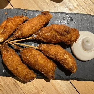Palitos de no-gamba rebozados y con alioli  at Alive in Barcelona