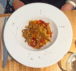 Pasta gratinada con calabaza y tomate at Alive in Barcelona